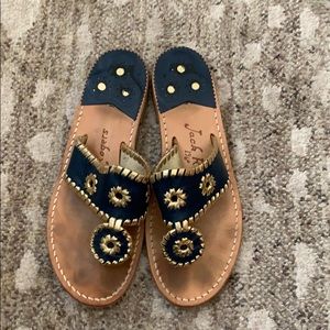 Jack Rogers Sandals Navy/gold